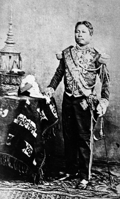 King Norodom of Cambodia in Siamese Military Uniform, 1861 by Emile Gsell